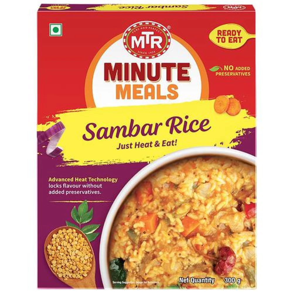 MTR Ready To Eat - Sambar Rice, 300 g Carton-1.webp